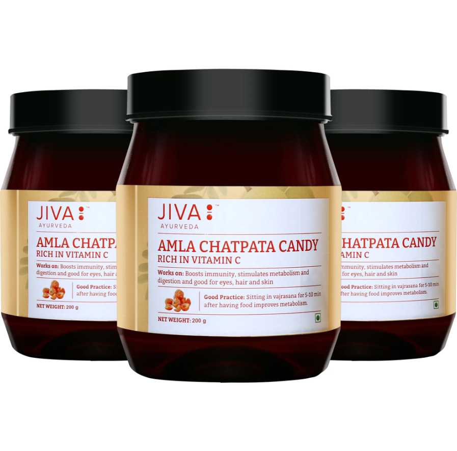 Picture of Jiva Ayurveda Amla Chatpata Candy - 200 gm - Pack of 3