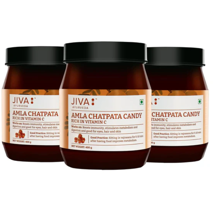 Picture of Jiva Ayurveda Amla Chatpata Candy - 400 gm - Pack of 3