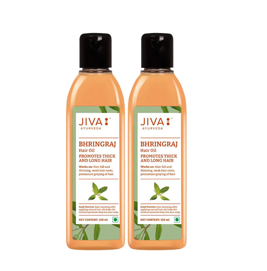 Show details for Jiva Ayurveda Bhringraj Hair Oil - 120 ML - Pack of 2 Picture of Jiva Ayurveda Bhringraj Hair Oil - 120 ML - Pack of 2