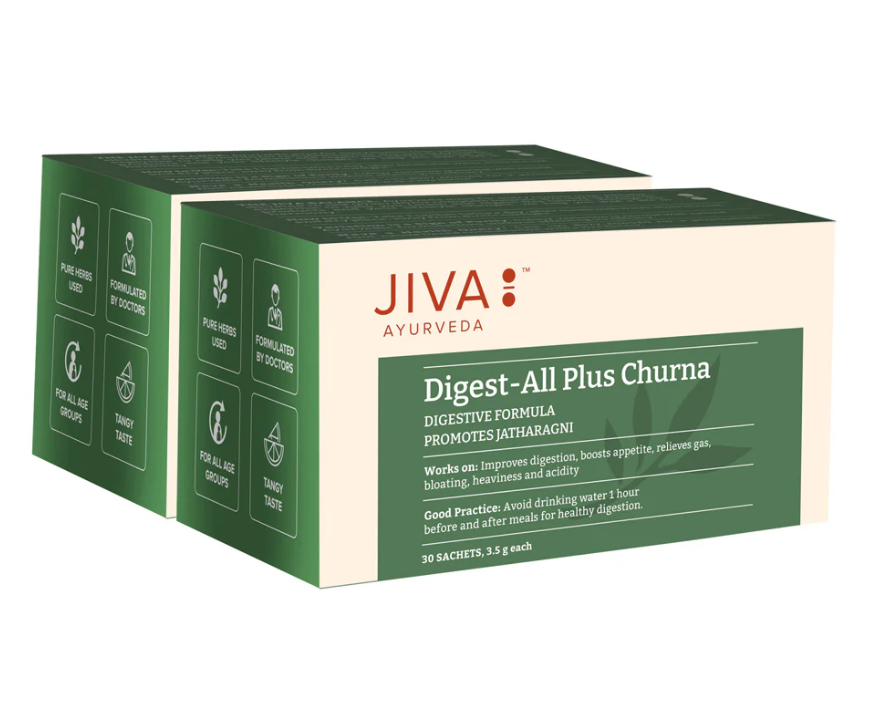 Show details for Jiva Ayurveda Digest All Plus Churna - 30 Sachets  - Pack of 2 Picture of Jiva Ayurveda Digest All Plus Churna - 30 Sachets  - Pack of 2