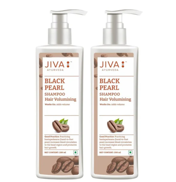 Picture of Jiva Ayurveda Black Pearl Shampoo - 200 ML - Pack of 2