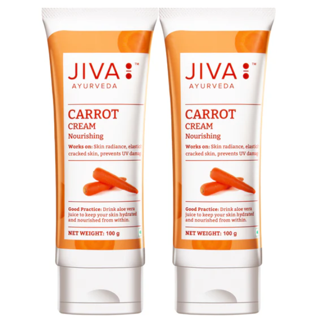 Picture of Jiva Ayurveda Carrot Cream - 100 gm - Pack of 2
