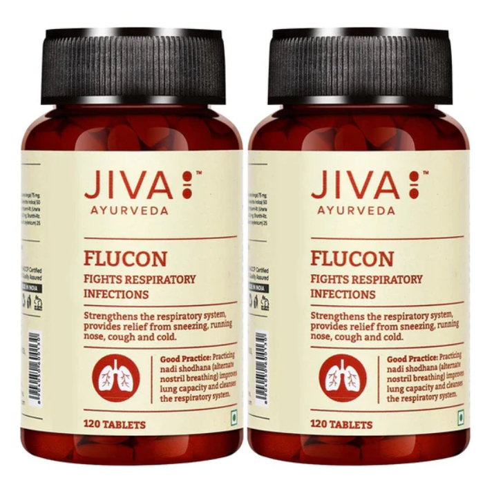 Picture of Jiva Ayurveda Flucon Tablets - 120 Tabs - Pack of 2
