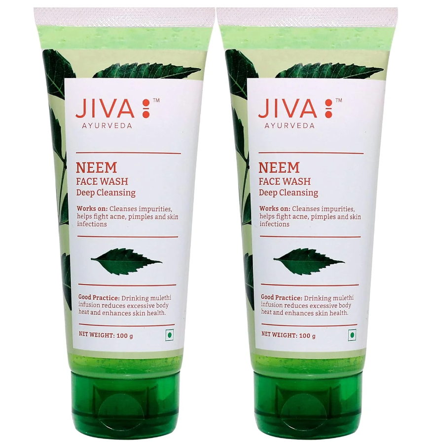 Show details for Jiva Ayurveda Neem Face Wash - 100 gm - Pack of 2 Picture of Jiva Ayurveda Neem Face Wash - 100 gm - Pack of 2