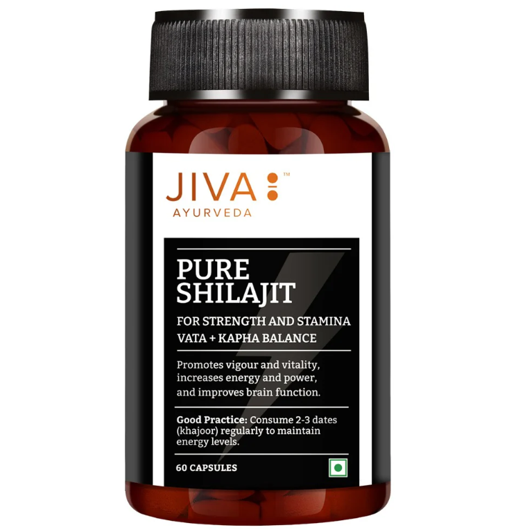 Show details for Jiva Ayurveda Pure Shilajit Capsules - 60 Caps - Pack of 1 Picture of Jiva Ayurveda Pure Shilajit Capsules - 60 Caps - Pack of 1