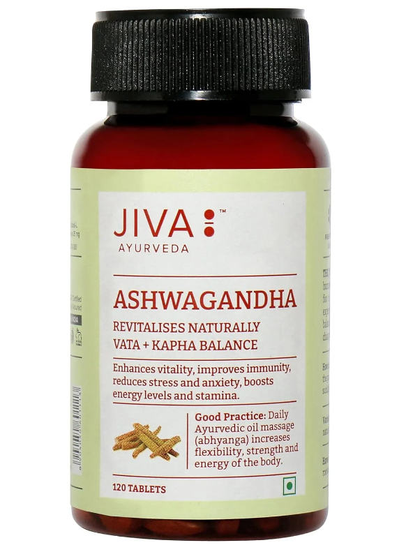 Picture of Jiva Ayurveda Ashwagandha Tablets - 120 Tabs