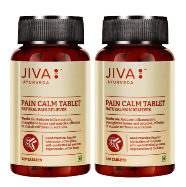 Show details for Jiva Ayurveda Pain Calm Tablet - 120 Tabs - Pack of 2 Picture of Jiva Ayurveda Pain Calm Tablet - 120 Tabs - Pack of 2