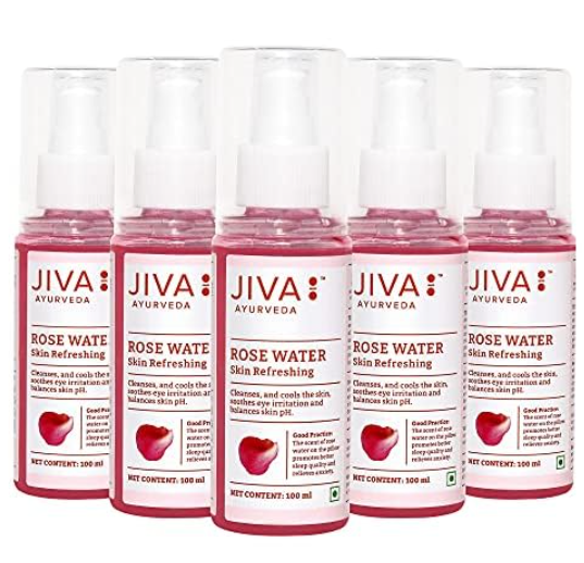 Picture of Jiva Ayurveda Rose Water Plain - 100 ML -  Pack of 5 