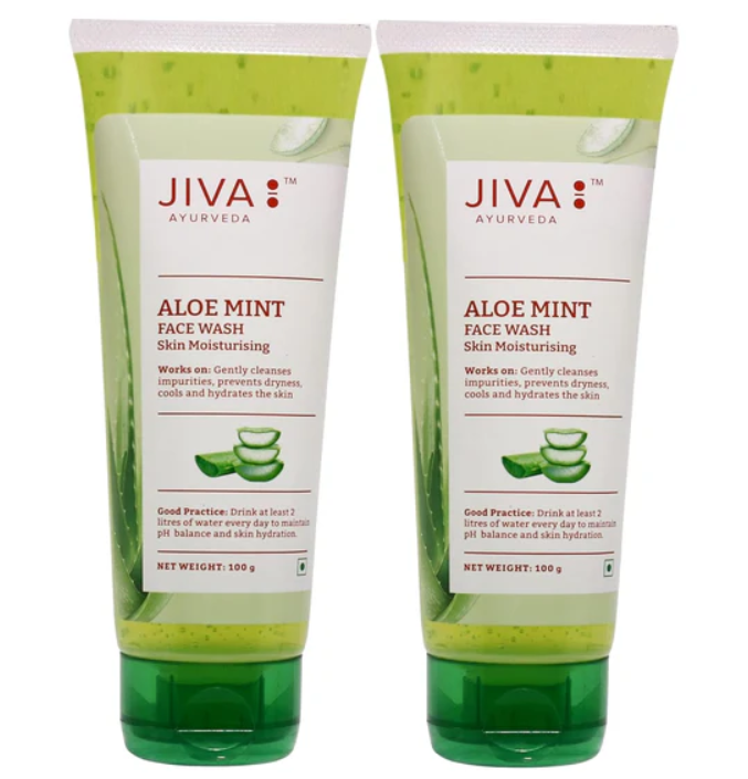 Picture of Jiva Ayurveda Aloe Mint Face Wash - 100 gm - Pack of 2