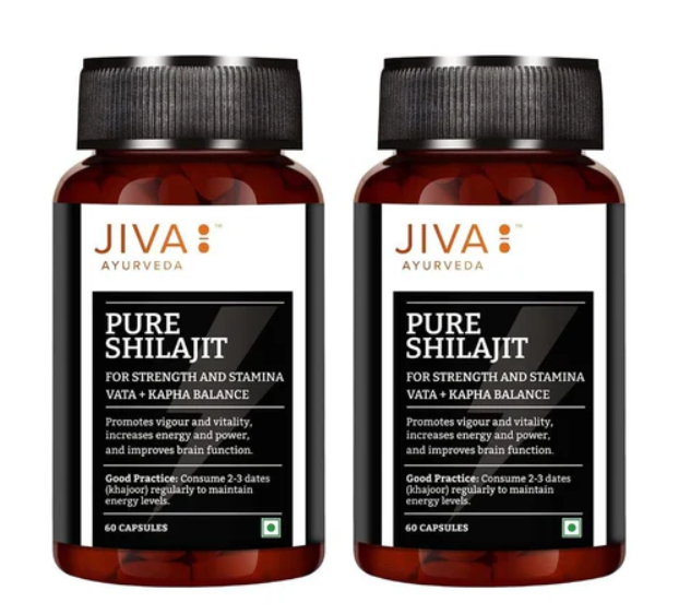 Show details for Jiva Ayurveda Pure Shilajit Capsules - 60 Caps - Pack of 2 Picture of Jiva Ayurveda Pure Shilajit Capsules - 60 Caps - Pack of 2
