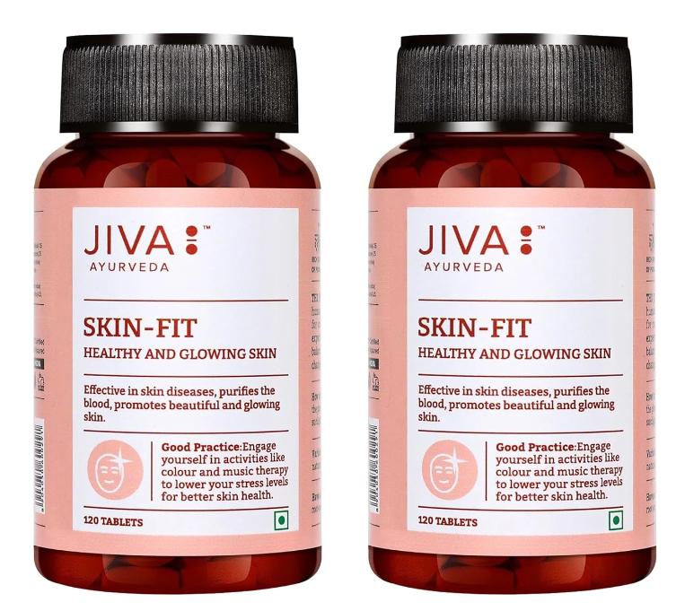 Picture of Jiva Ayurveda Skin Fit Tablets - 120 Tabs - Pack of 2