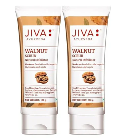 Show details for Jiva Ayurveda Walnut Scrub -100 gm - Pack of 2 Picture of Jiva Ayurveda Walnut Scrub -100 gm - Pack of 2