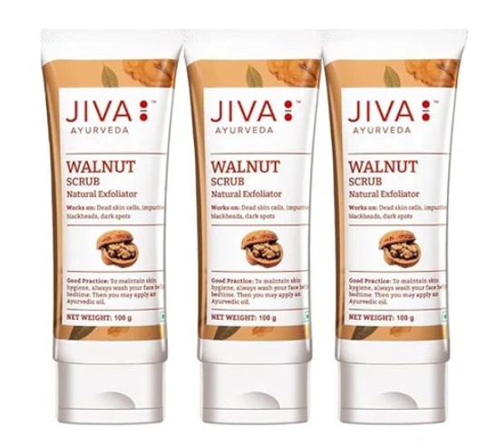 Picture of Jiva Ayurveda Walnut Scrub -100 gm - Pack of 3