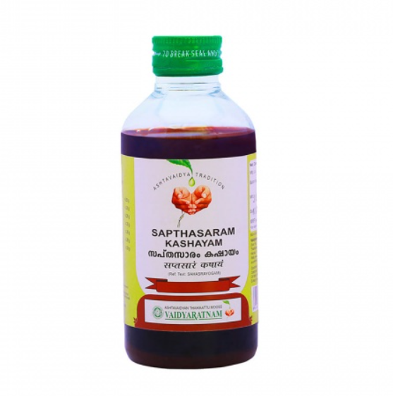 Show details for Vaidyaratnam Sapthasaram Kashayam - 200 ML Picture of Vaidyaratnam Sapthasaram Kashayam - 200 ML