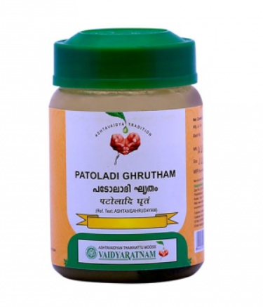 Show details for Vaidyaratnam Patoladi Ghrutham - 150 gm Picture of Vaidyaratnam Patoladi Ghrutham - 150 gm