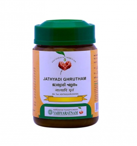 Show details for Vaidyaratnam Jathyadi Ghrutham - 150 gm Picture of Vaidyaratnam Jathyadi Ghrutham - 150 gm