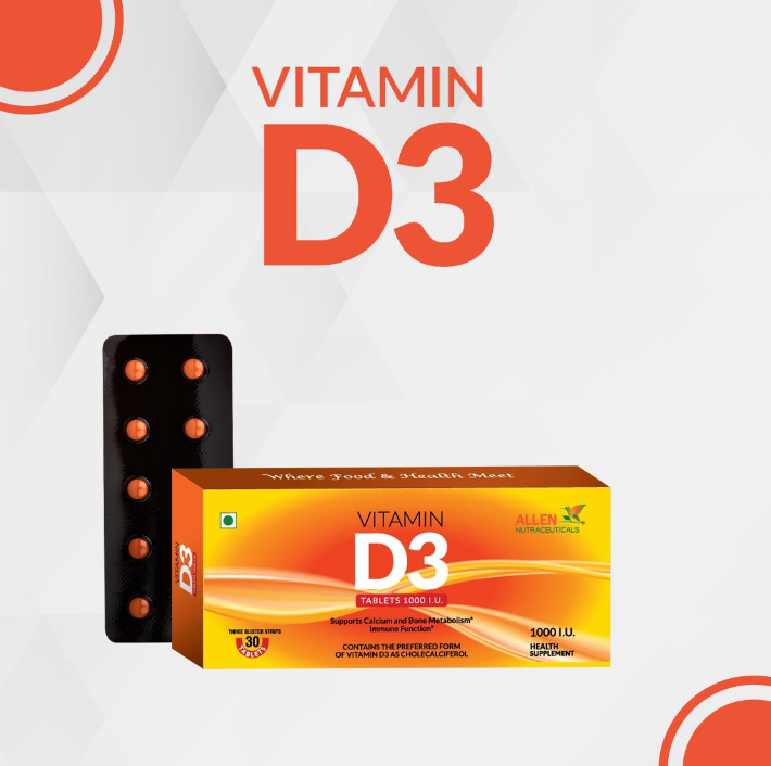 Picture of Allen Homeopathy Vitamin D3 - 30 Tablets 