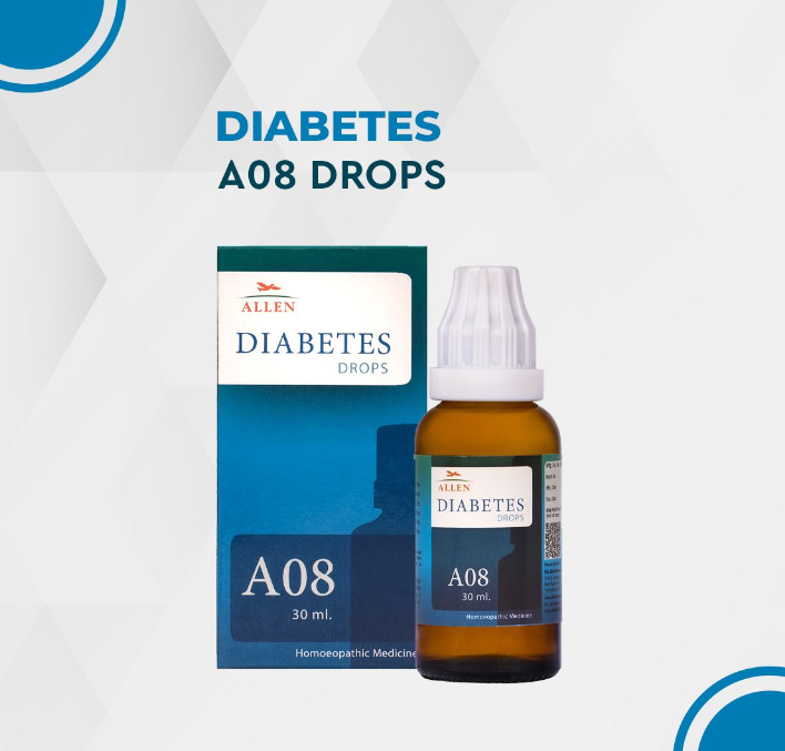 Picture of Allen Homeopathy A08 Diabetes Drops  - 30 ML