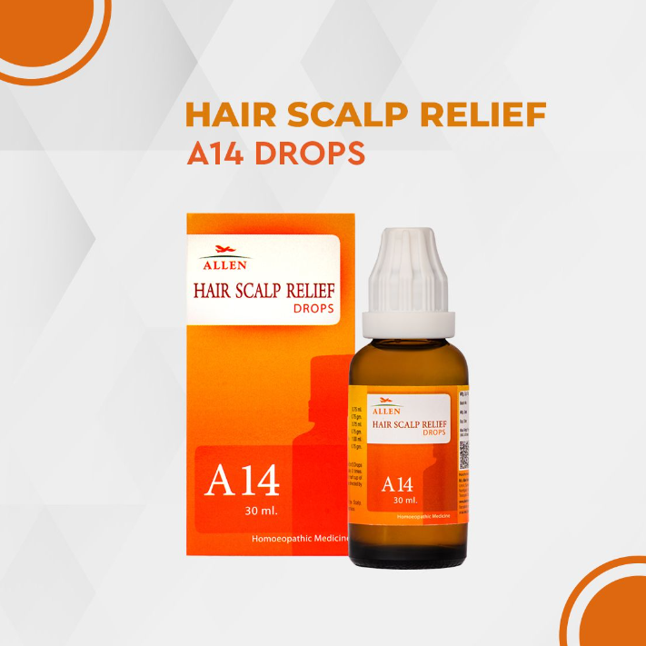 Picture of Allen Homeopathy A14 Hair Scalp Relief Drops  - 30 ML