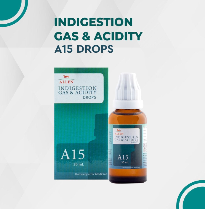 Picture of Allen Homeopathy A15 Indigestion Gas & Acidity Drops  - 30 ML