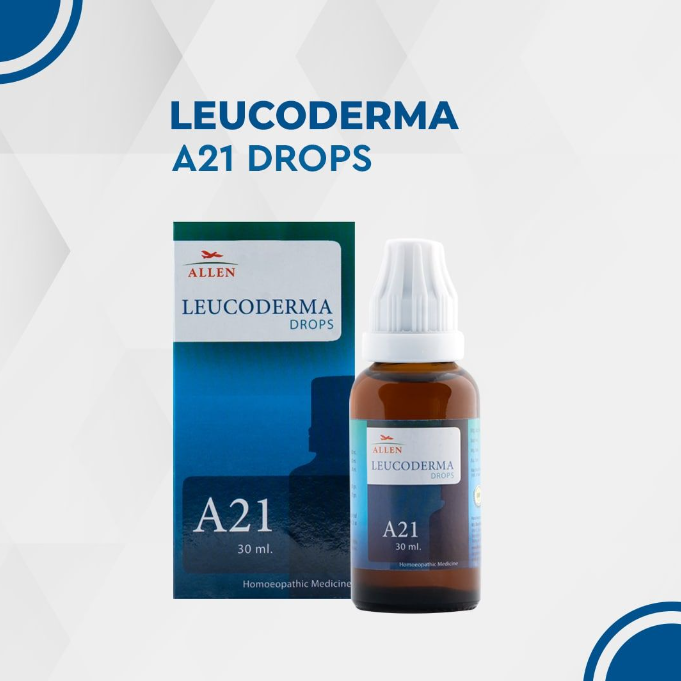 Show details for Allen Homeopathy A21 Leucoderma Drops  - 30 ML Picture of Allen Homeopathy A21 Leucoderma Drops  - 30 ML