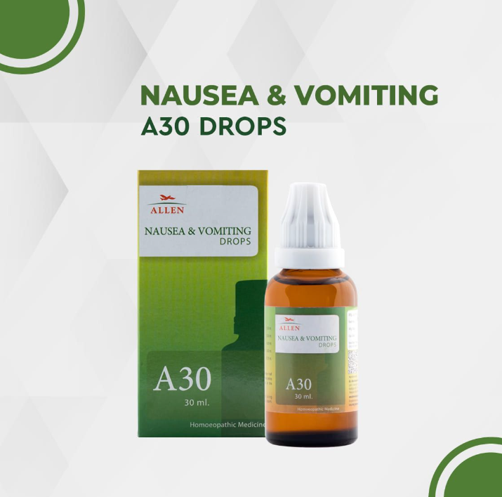 Picture of Allen Homeopathy A30 Nausea & Vomiting Drops  - 30 ML