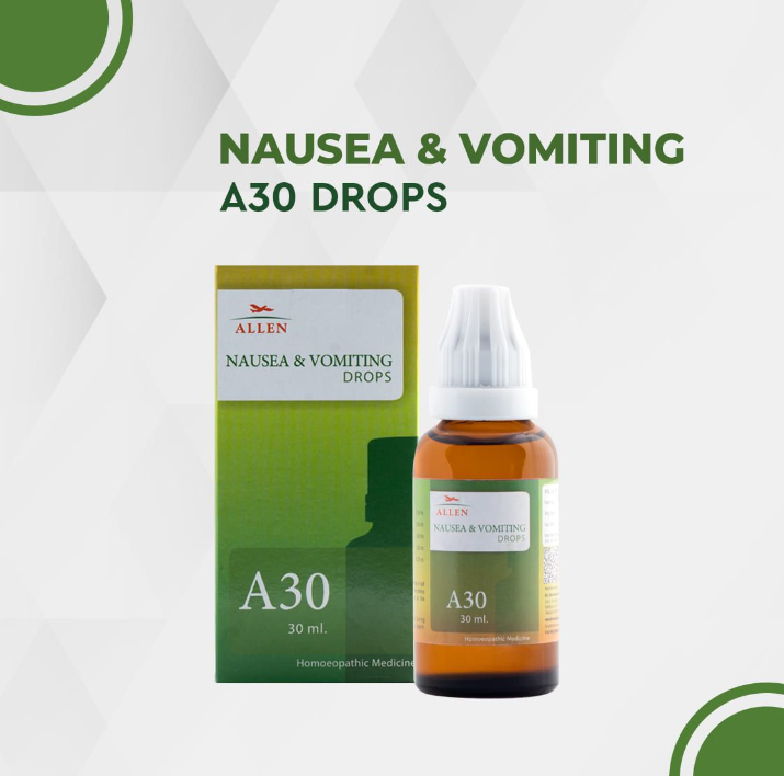 Show details for Allen Homeopathy A30 Nausea & Vomiting Drops  - 30 ML Picture of Allen Homeopathy A30 Nausea & Vomiting Drops  - 30 ML