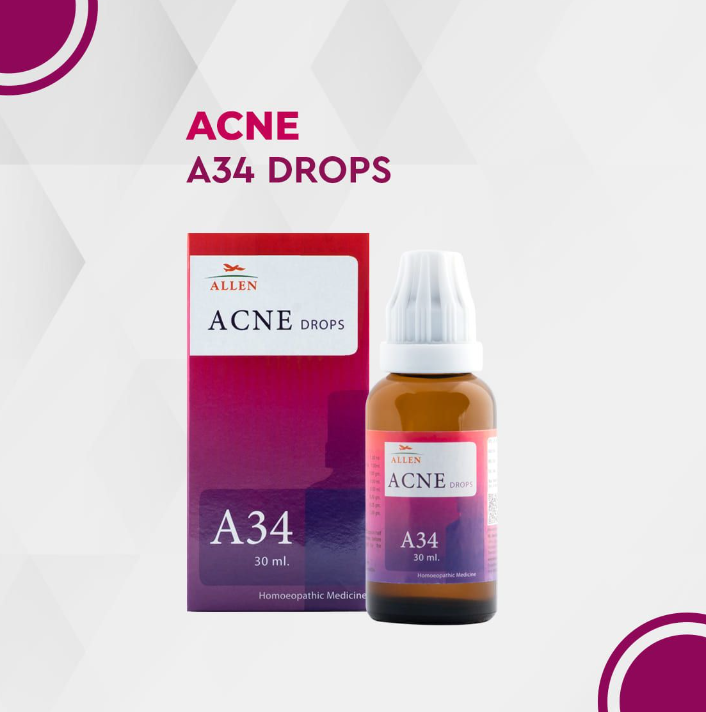 Picture of Allen Homeopathy A34 Acne Drops  - 30 ML