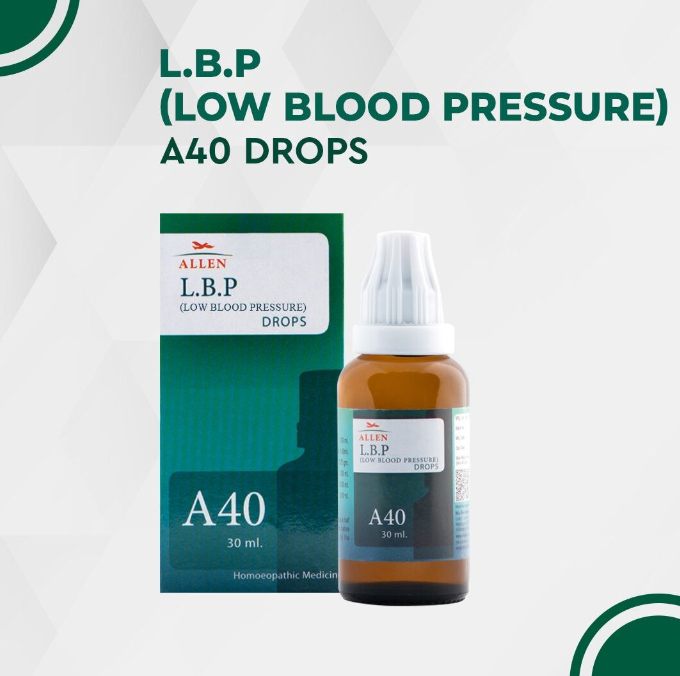 Show details for Allen Homeopathy A40 L.B.P (Low Blood Pressure) Drops  - 30 ML Picture of Allen Homeopathy A40 L.B.P (Low Blood Pressure) Drops  - 30 ML