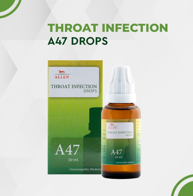 Picture of Allen Homeopathy A47 Throat Infection Drops  - 30 ML