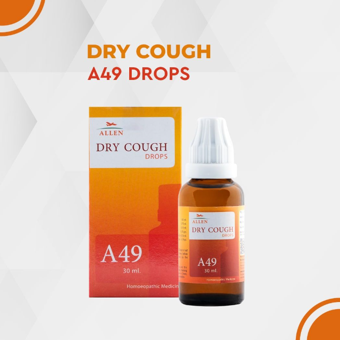 Picture of Allen Homeopathy A49 Dry Cough Drops  - 30 ML