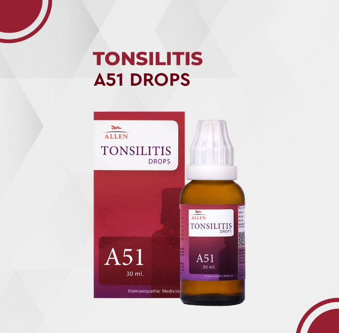 Picture of Allen Homeopathy A51 Tonsilitis Drops  - 30 ML