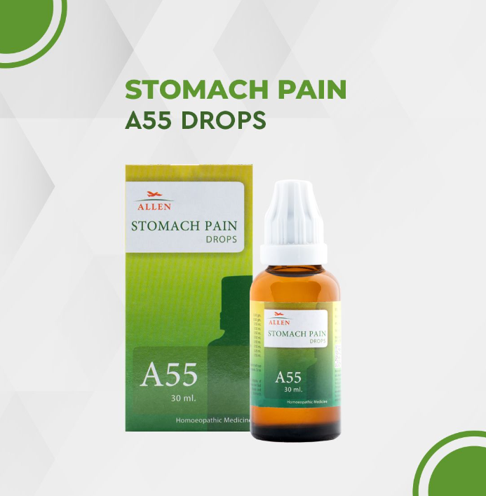 Picture of Allen Homeopathy A55 Stomach Pain Drops  - 30 ML