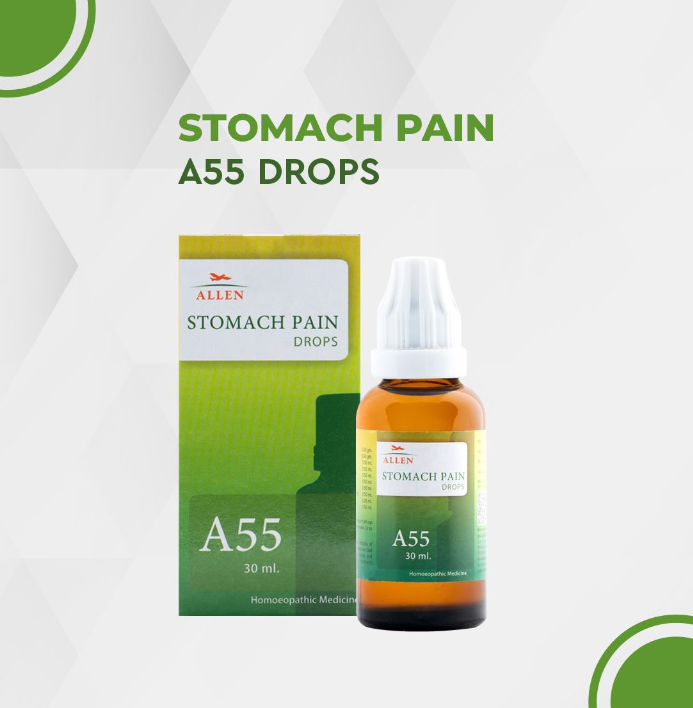 Show details for Allen Homeopathy A55 Stomach Pain Drops  - 30 ML Picture of Allen Homeopathy A55 Stomach Pain Drops  - 30 ML