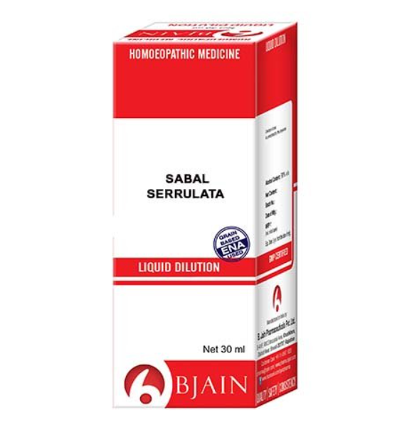 Show details for BJain Homeopathy Sabal Serrulata Dilution - 30 ML Picture of BJain Homeopathy Sabal Serrulata Dilution - 30 ML