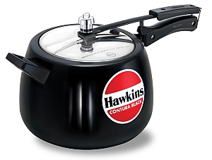 Show details for Hawkins Contura Black 6.5 Litre Pressure Cooker (CB65) Picture of Hawkins Contura Black 6.5 Litre Pressure Cooker (CB65)