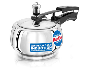 Picture of Hawkins Stainless Steel Contura 1.5 Litre Induction Bottom Pressure Cooker (SSC15)