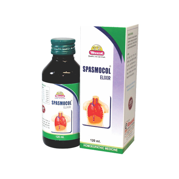 Picture of Wheezal Homeopathy Spasmocol Elixir - 120 ML