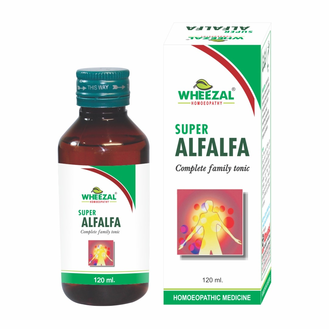 Show details for Wheezal Homeopathy Super Alfalfa Tonic - 120 ML Picture of Wheezal Homeopathy Super Alfalfa Tonic - 120 ML