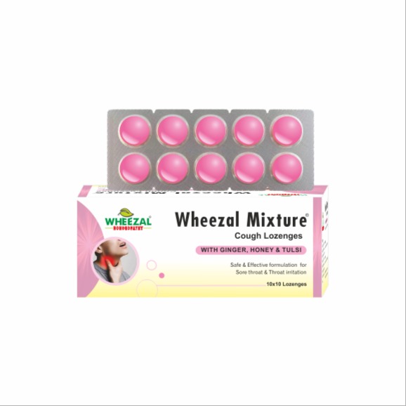 Show details for Wheezal Homeopathy Mixture Cough Lozenges 10 Strips - 10 Capsules Picture of Wheezal Homeopathy Mixture Cough Lozenges 10 Strips - 10 Capsules