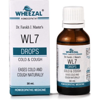 Picture of Wheezal Homeopathy WL-07 Cold And Cough Drops - 30 ML