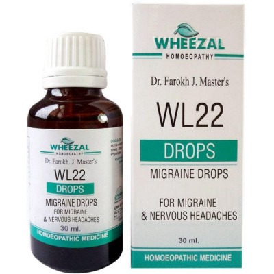Show details for Wheezal Homeopathy WL-22 Migraine Drops - 30 ML Picture of Wheezal Homeopathy WL-22 Migraine Drops - 30 ML