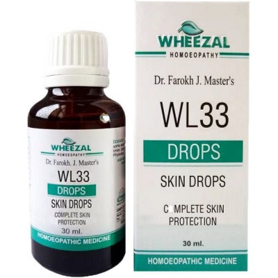 Show details for Wheezal Homeopathy WL-33 Skin Drops - 30 ML Picture of Wheezal Homeopathy WL-33 Skin Drops - 30 ML