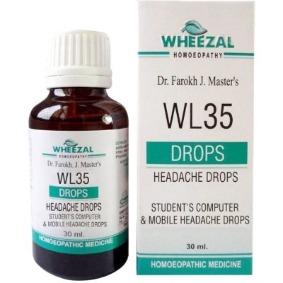 Show details for Wheezal Homeopathy WL-35 Student's Headache Drops - 30 ML Picture of Wheezal Homeopathy WL-35 Student's Headache Drops - 30 ML