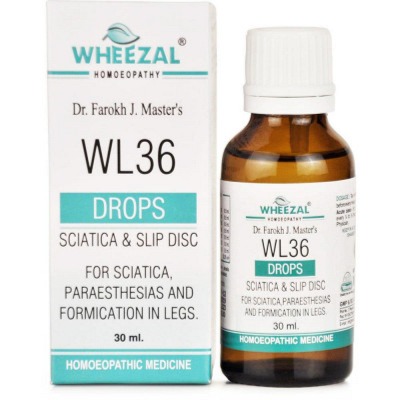 Show details for Wheezal Homeopathy WL-36 Sciatica And Slip Disc Drops - 30 ML Picture of Wheezal Homeopathy WL-36 Sciatica And Slip Disc Drops - 30 ML