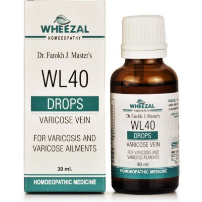 Show details for Wheezal Homeopathy WL-40 Varicose Veins Drops - 30 ML Picture of Wheezal Homeopathy WL-40 Varicose Veins Drops - 30 ML