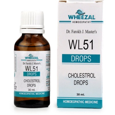 Show details for Wheezal Homeopathy WL-51 Cholestrol Drops - 30 ML Picture of Wheezal Homeopathy WL-51 Cholestrol Drops - 30 ML