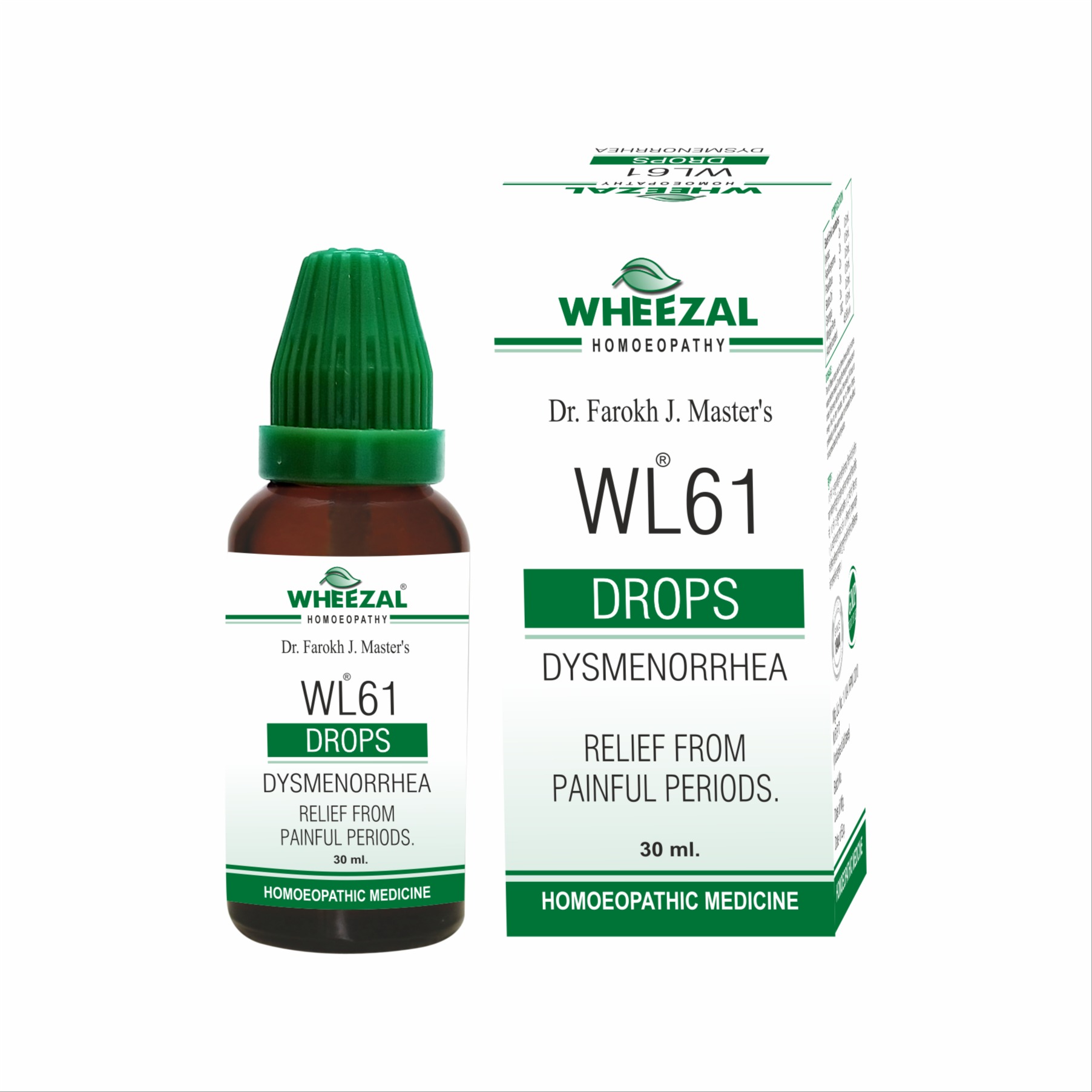 Picture of Wheezal Homeopathy WL-61 Dysmenorrhea Drops - 30 ML