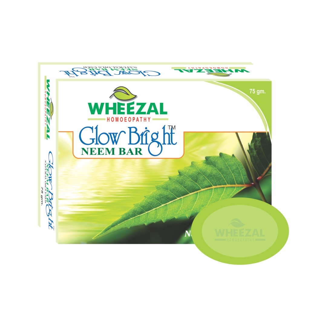 Picture of Wheezal Homeopathy Glow Bright Neem Soap - 75 GM