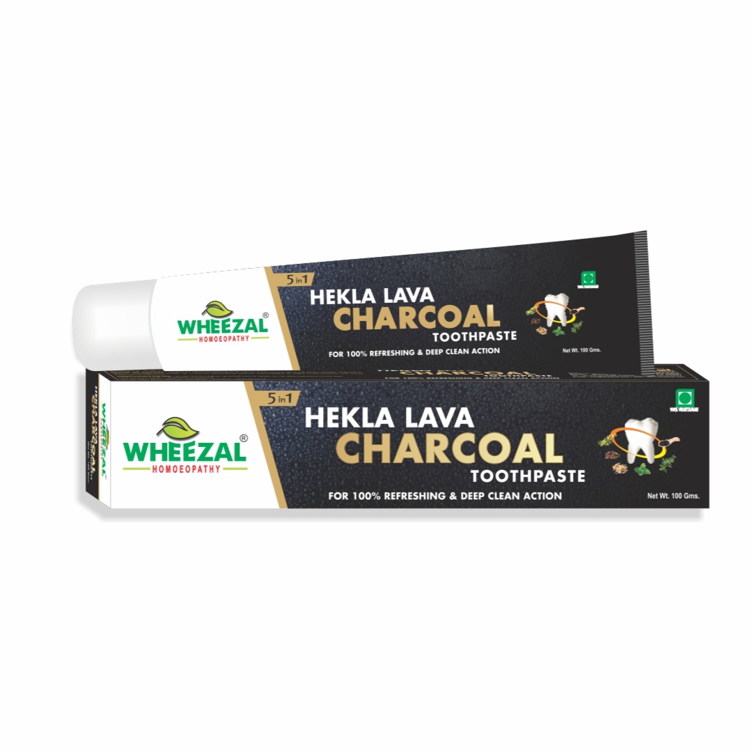 Picture of Wheezal Homeopathy Hekla Lava Charcoal Toothpaste - 100 GM